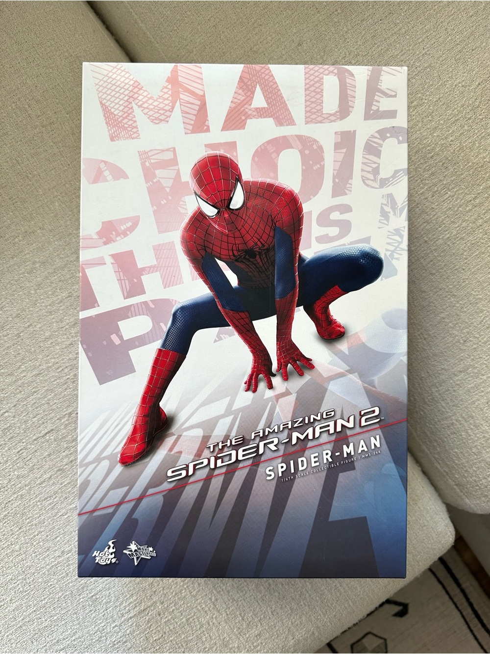 The Amazing Spider-Man 2 Collectible Box with Red & Blue Spider-Man Art
